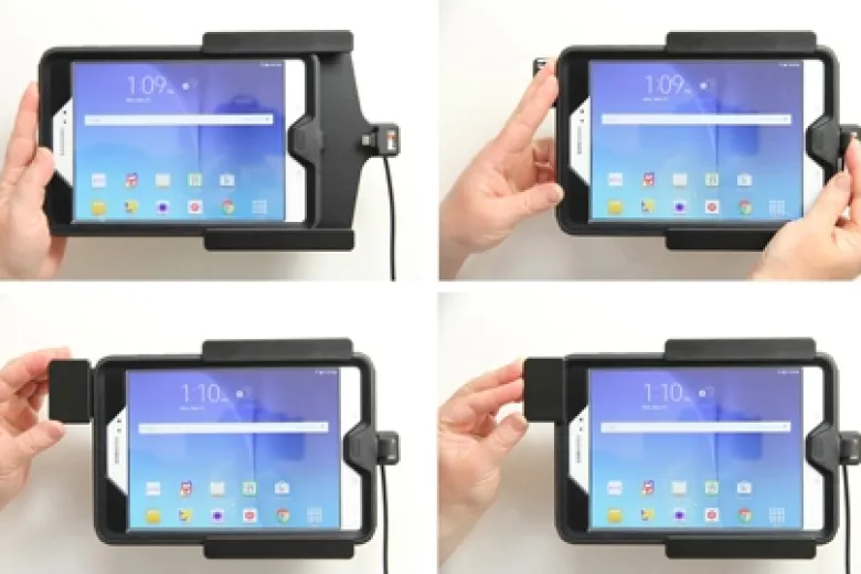 Brodit Hållare med fjäder-lås, Samsung Galaxy Tab A 8.0 (2015) SM-T350