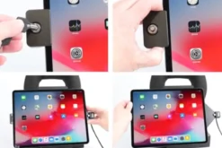 Brodit Hållare med nyckel-lås, Apple iPad Air 13 2024 (A2898, A2899, A2900)/Air 13 2025 M3 (A3268, A3268, A2371)/Pro 12,9 2018 (A1876, A1895, A1983, A2014)/Pro 12.9 2020 (A2069, A2232, A2229)/Pro 12.9 5th Gen 2021 (A2378, A2379, A2461)/Pro 12.9 6th Gen 2