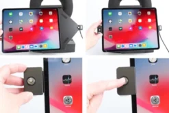 Brodit Hållare med nyckel-lås, Apple iPad Air 13 2024 (A2898, A2899, A2900)/Air 13 2025 M3 (A3268, A3268, A2371)/Pro 12,9 2018 (A1876, A1895, A1983, A2014)/Pro 12.9 2020 (A2069, A2232, A2229)/Pro 13 (A2925, A2926, A3007)