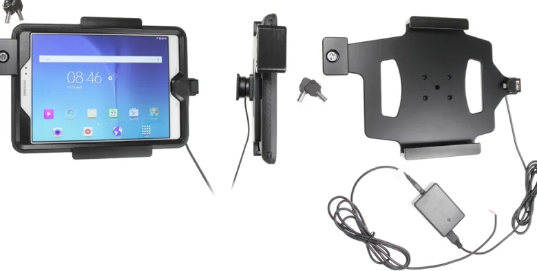 Brodit Hållare med nyckel-lås, Samsung Galaxy Tab A 9.7
