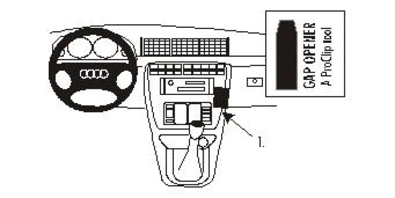 Brodit ProClip, Audi A4 Sedan 00-01
