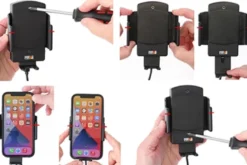 Brodit Qi trådlös aktiv hållare för fast installation, Apple/Google/Huawei/Oppo/Samsung