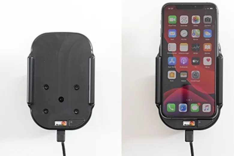 Brodit Qi trådlös aktiv hållare för fast installation, Apple iPhone 11 Pro