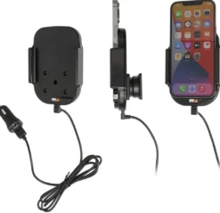 Brodit Qi trådlös aktiv mobilhållare med billaddare, Apple iPhone 12 Pro Max