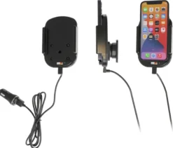 Brodit Qi trådlös aktiv mobilhållare med billaddare, Apple iPhone 12 Mini