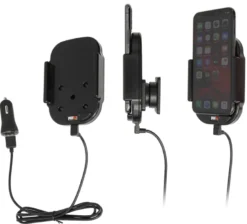 Brodit Qi trådlös aktiv mobilhållare med billaddare, Apple iPhone 11 Pro