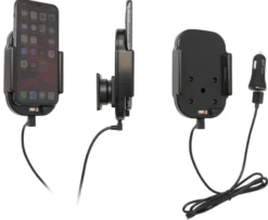 Brodit Qi trådlös aktiv mobilhållare med billaddare, Apple iPhone 11 Pro