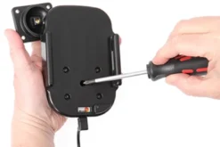 Brodit Qi trådlös aktiv mobilhållare med billaddare, Apple iPhone 11
