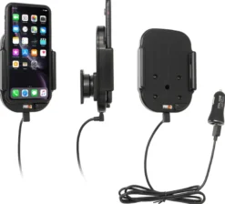 Brodit Qi trådlös aktiv mobilhållare med billaddare, Apple iPhone 11