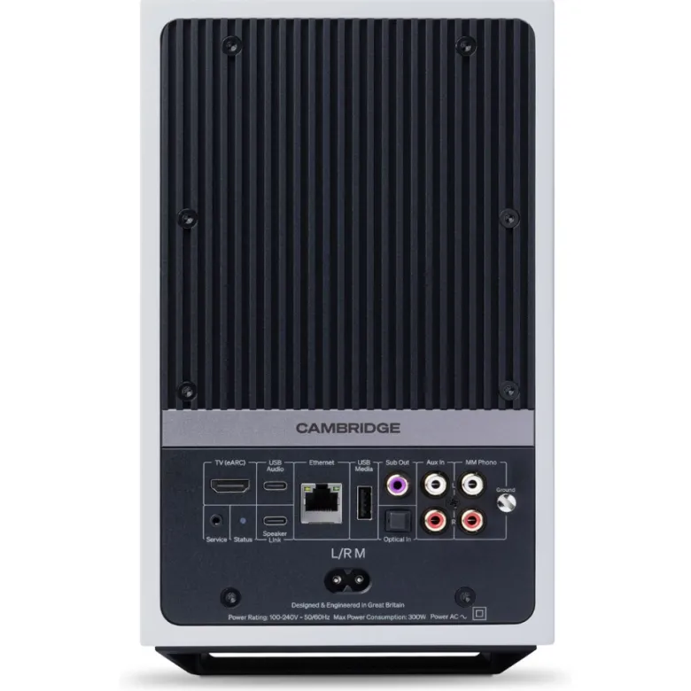 Cambridge Audio L/R M aktiva stereohögtalare med nätverk, vitt par