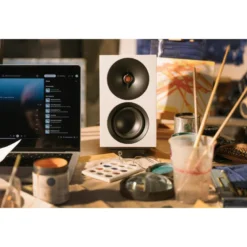 Cambridge Audio L/R S kompakta aktiva stereohögtalare, vitt par
