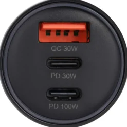 Champion Billaddare 130W 3-port QC/PD, svart