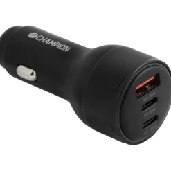 Champion Billaddare 130W 3-port QC/PD, svart