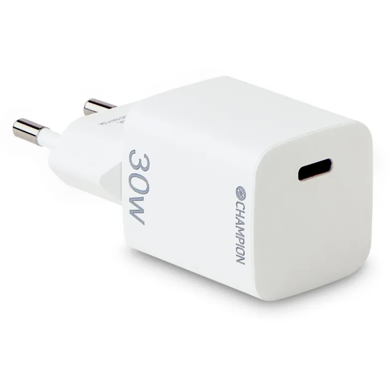 Champion Fast Charge väggladdare USB-C PD 30W, vit