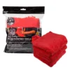 Chemical Guys Happy Ending Red Edgeless, 3-pack röd torkduk