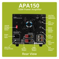 Dayton Audio APA150, bryggbar stereoförstärkare på 2x75W
