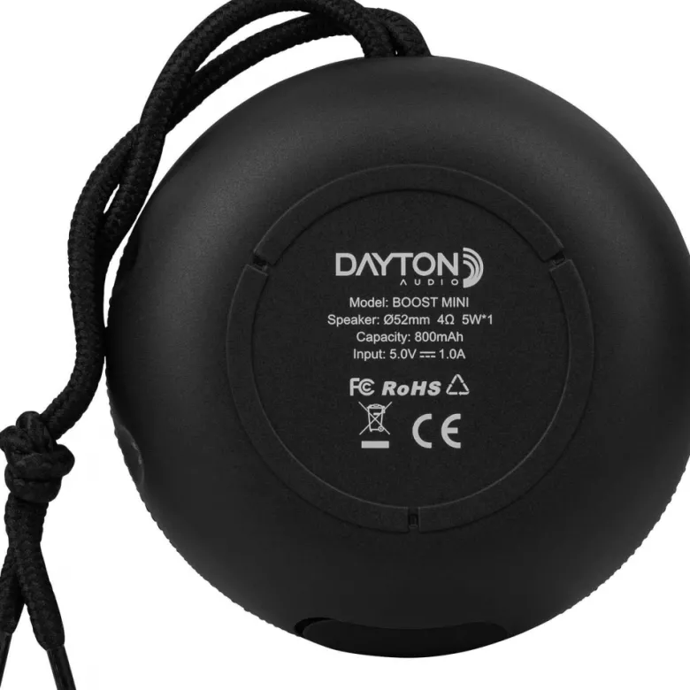 Dayton Audio Boost Mini, portabel Bluetooth-högtalare