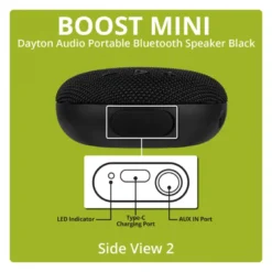 Dayton Audio Boost Mini, portabel Bluetooth-högtalare