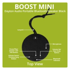 Dayton Audio Boost Mini, portabel Bluetooth-högtalare