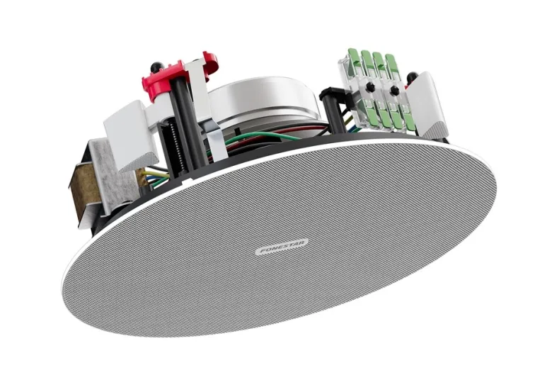 Dayton Audio DA40T med 4st Fonestar Sky-6T, kommersiellt 100V-paket