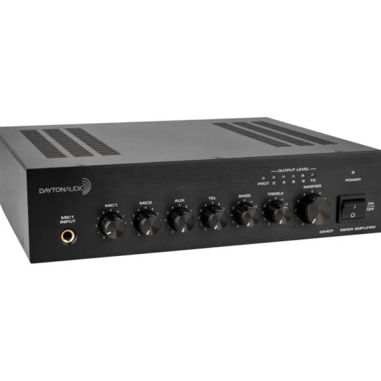 Dayton Audio DA40T med 4st Fonestar Sky-6T, kommersiellt 100V-paket