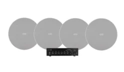 Dayton Audio DA40T med 4st Fonestar Sky-8T, kommersiellt 100V-paket