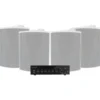 Dayton Audio DA40T med 4st Visaton WB16 i vitt, kommersiellt 100V-paket