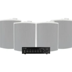 Dayton Audio DA40T med 4st Visaton WB16 i vitt, kommersiellt 100V-paket