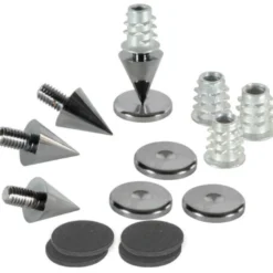 Dayton Audio DSS2-BC, 4-pack med spikes, svart krom