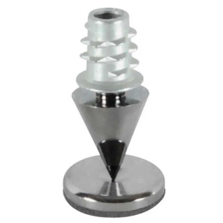 Dayton Audio DSS2-BC, 4-pack med spikes, svart krom