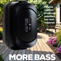 Dayton Audio IO65XP, aktiva 6.5 tums utomhushögtalare, svart par