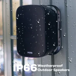 Dayton Audio IO65XP, aktiva 6.5 tums utomhushögtalare, svart par