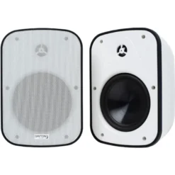 Dayton Audio IO65XP, aktiva 6.5 tums utomhushögtalare, vitt par