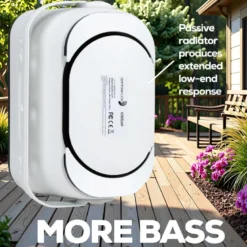 Dayton Audio IO65XP, aktiva 6.5 tums utomhushögtalare, vitt par