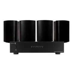 Dayton Audio MA1240 & 2 par DLS MB5i svarta utomhushögtalare