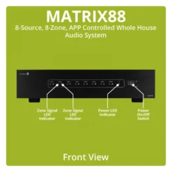 Dayton Audio Matrix88, flexibelt multiroom-försteg med 8 zoner & nätverk
