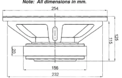 Dayton Audio PA255-8, 10tums midbas