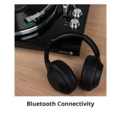 Dayton Audio TT-1BTB, skivspelare med BT, USB och inbyggt RIAA, svart