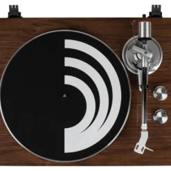 Dayton Audio TT-1BTW, skivspelare med BT, USB och inbyggt RIAA, trä