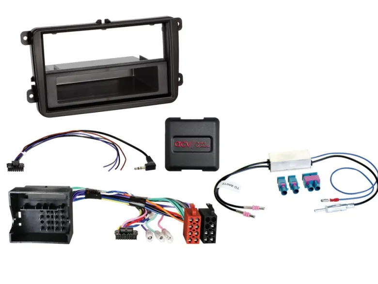 1/2-DIN Installationskit med prylfack Seat/Skoda/VW
