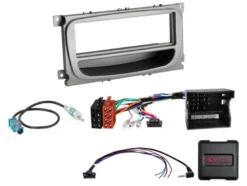 1-DIN Kit Ford silver SWC/CAN Bus/Fakra