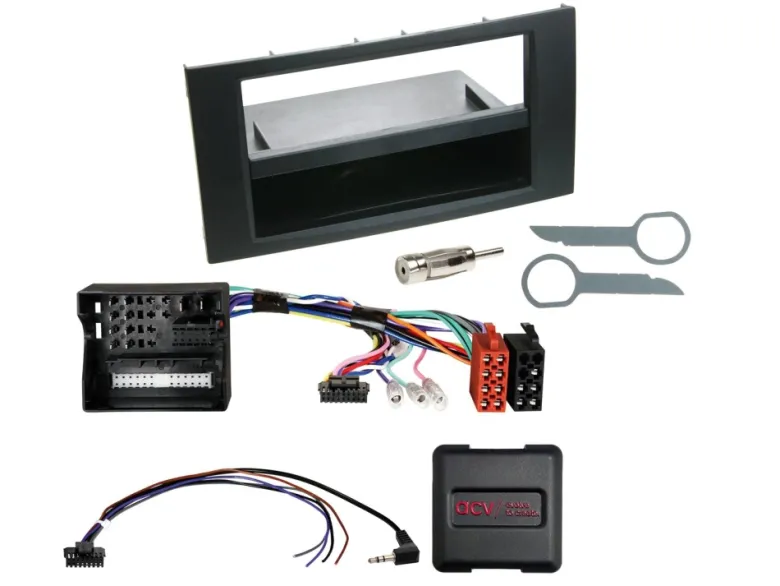 2-DIN Kit med prylfack Ford, SWC/CAN Bus/antenn
