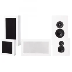 DLS Flatbox Midi v2 On-Wall 5.0 högtalarpaket, vit