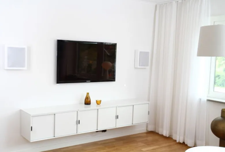 DLS Flatbox Slim Mini vägghögtalare i vitt, styck
