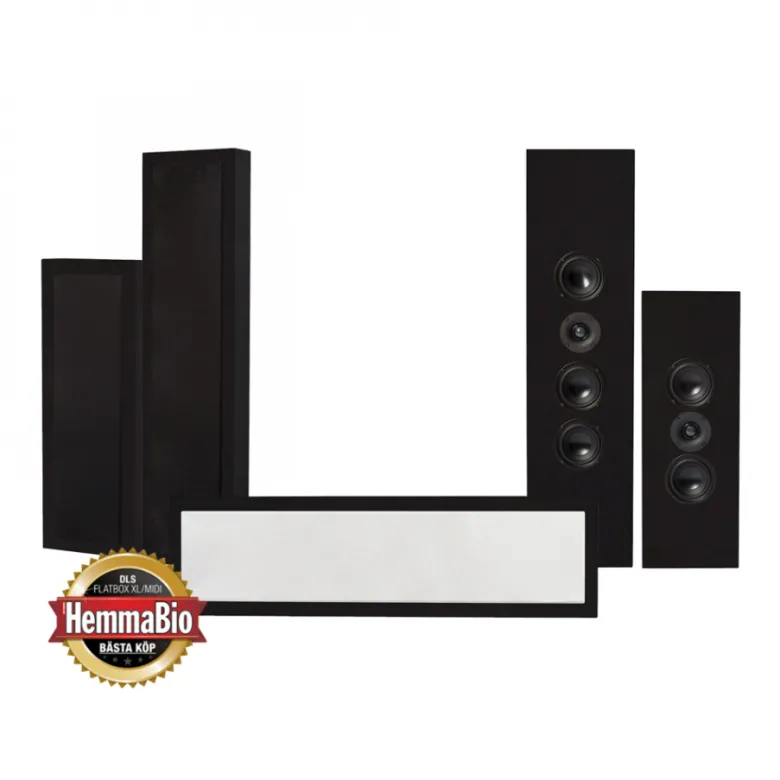DLS Flatbox XXL On-Wall 5.0 högtalarpaket, svart