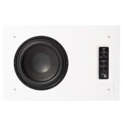 DLS Flatsub 8.2 vägghängningsbar aktiv subwoofer, mattvit