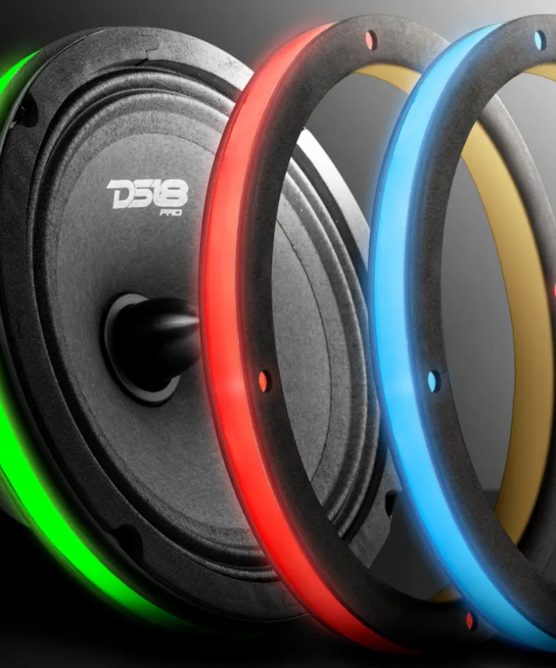 DS18 LRING8, 8tums RGB LED-ring för högtalare/basar