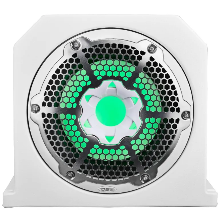 DS18 NXL-10SUBLD/W, 10 tums marin baslåda med RGB LED-belysning, vit