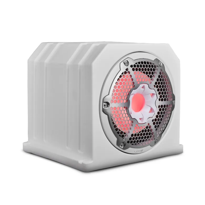DS18 NXL-10SUBLD/W, 10 tums marin baslåda med RGB LED-belysning, vit