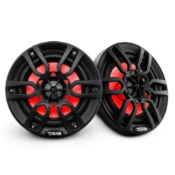 DS18 NXL-6, svart 6.5 tums marinhögtalare med LED, par